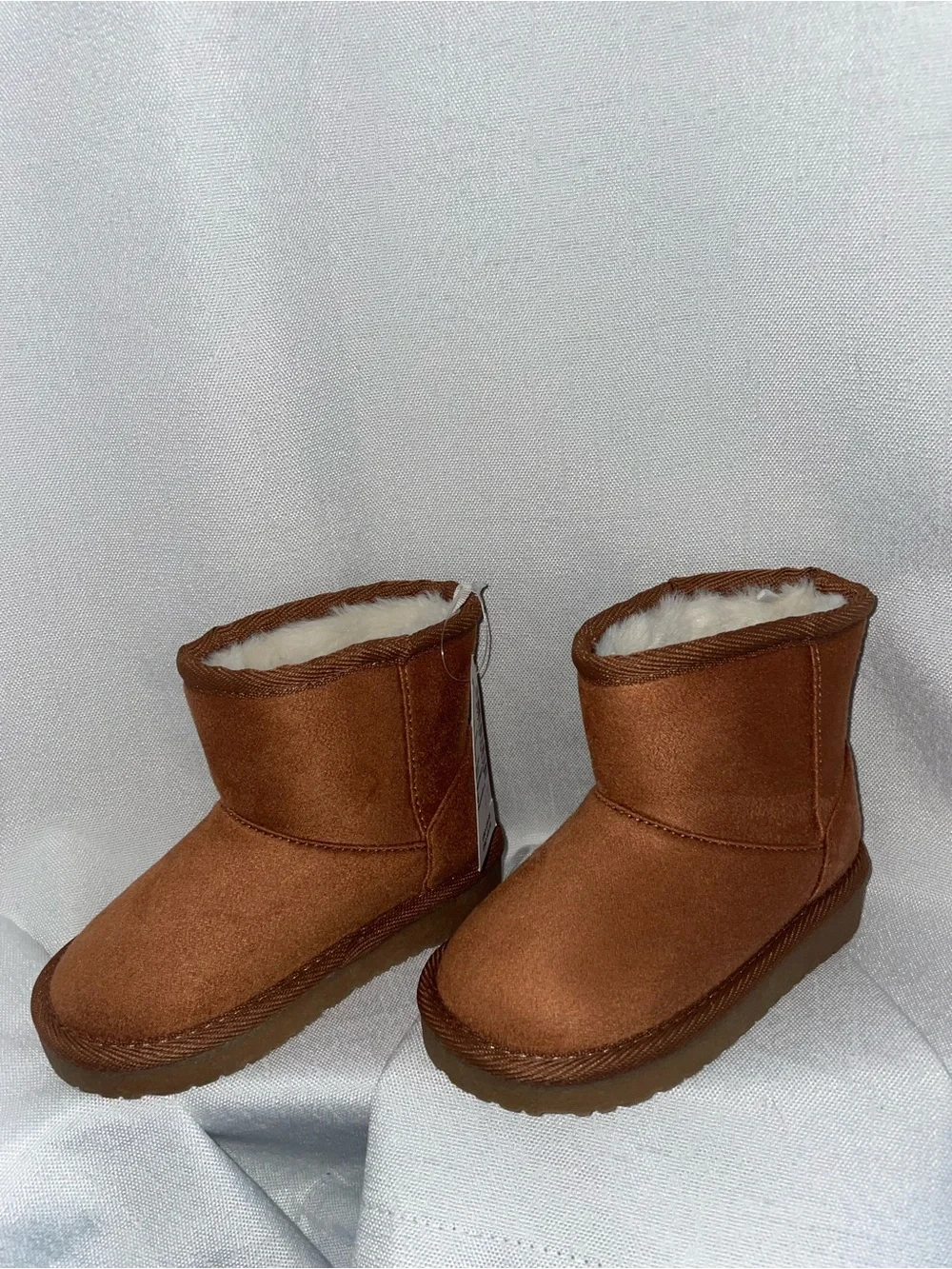 Brown Faux Suede Lined Boots